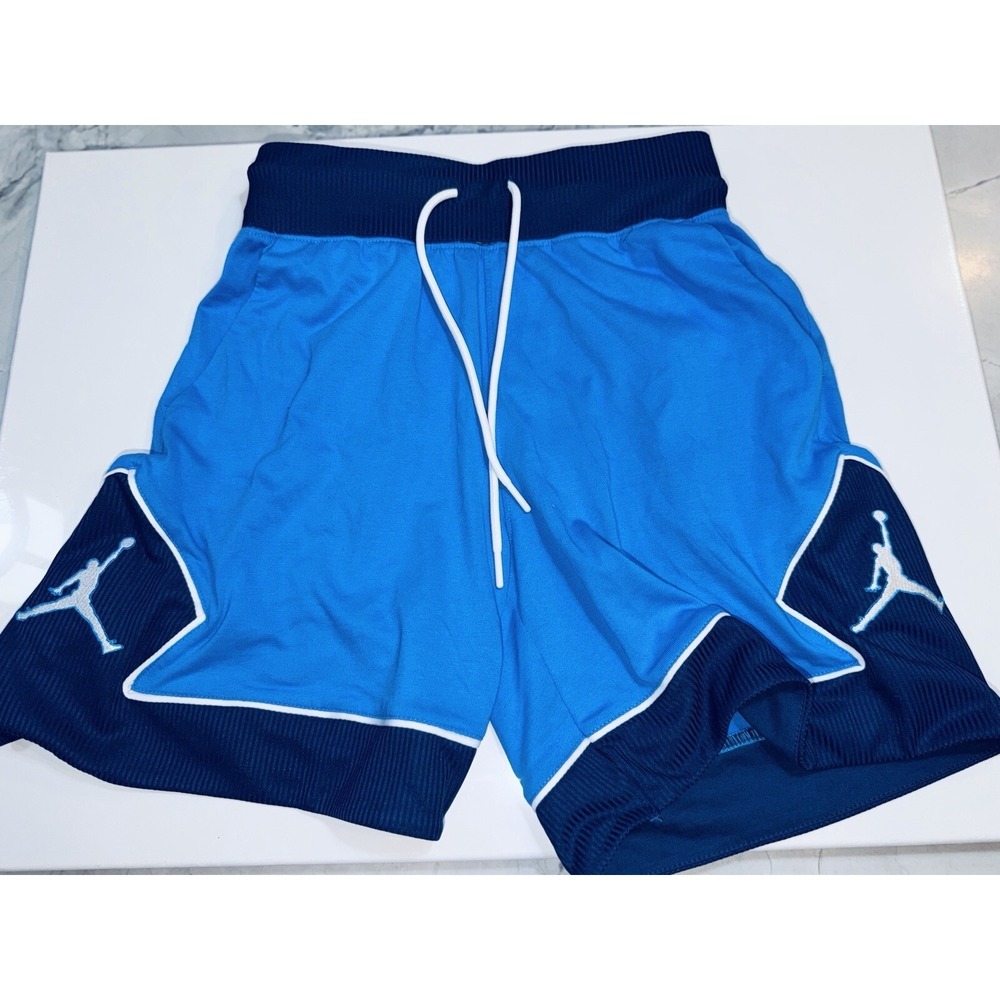 Nike Air Jordan Men's Loose Fit Basketball Shorts Carolina Blue Navy Size XS NWT